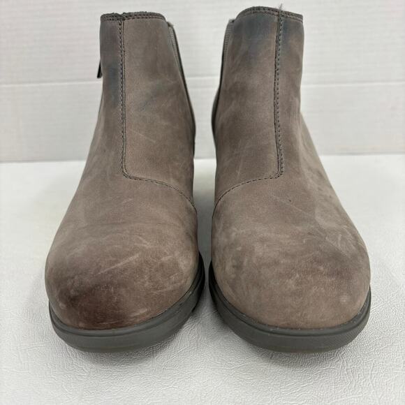 Sorel Joan of Arctic Wedge Boot Size 8.5 Gray Leather Side Zip Waterproof Bootie - Picture 5 of 11